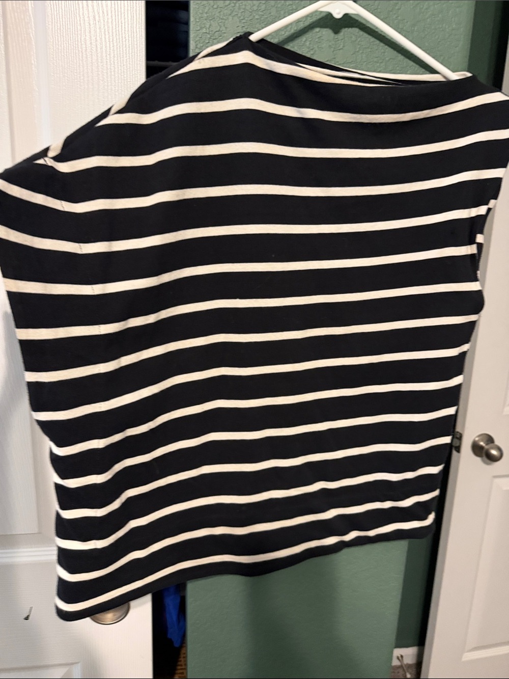 Zara asymmetrical Black and White Striped Top size S